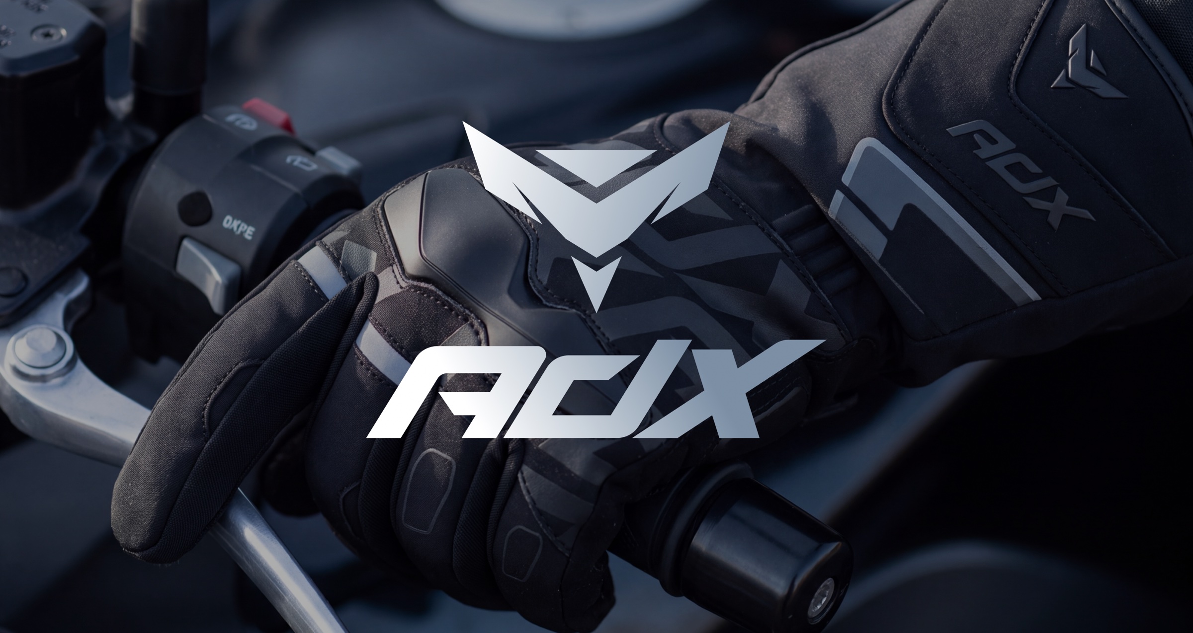 P2R ADX glove collection cover, ADX glove on the handlebar
