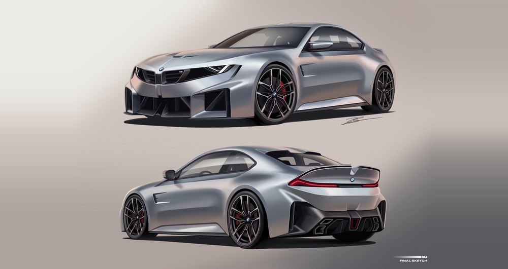 Next-gen BMW M2 concept, front render