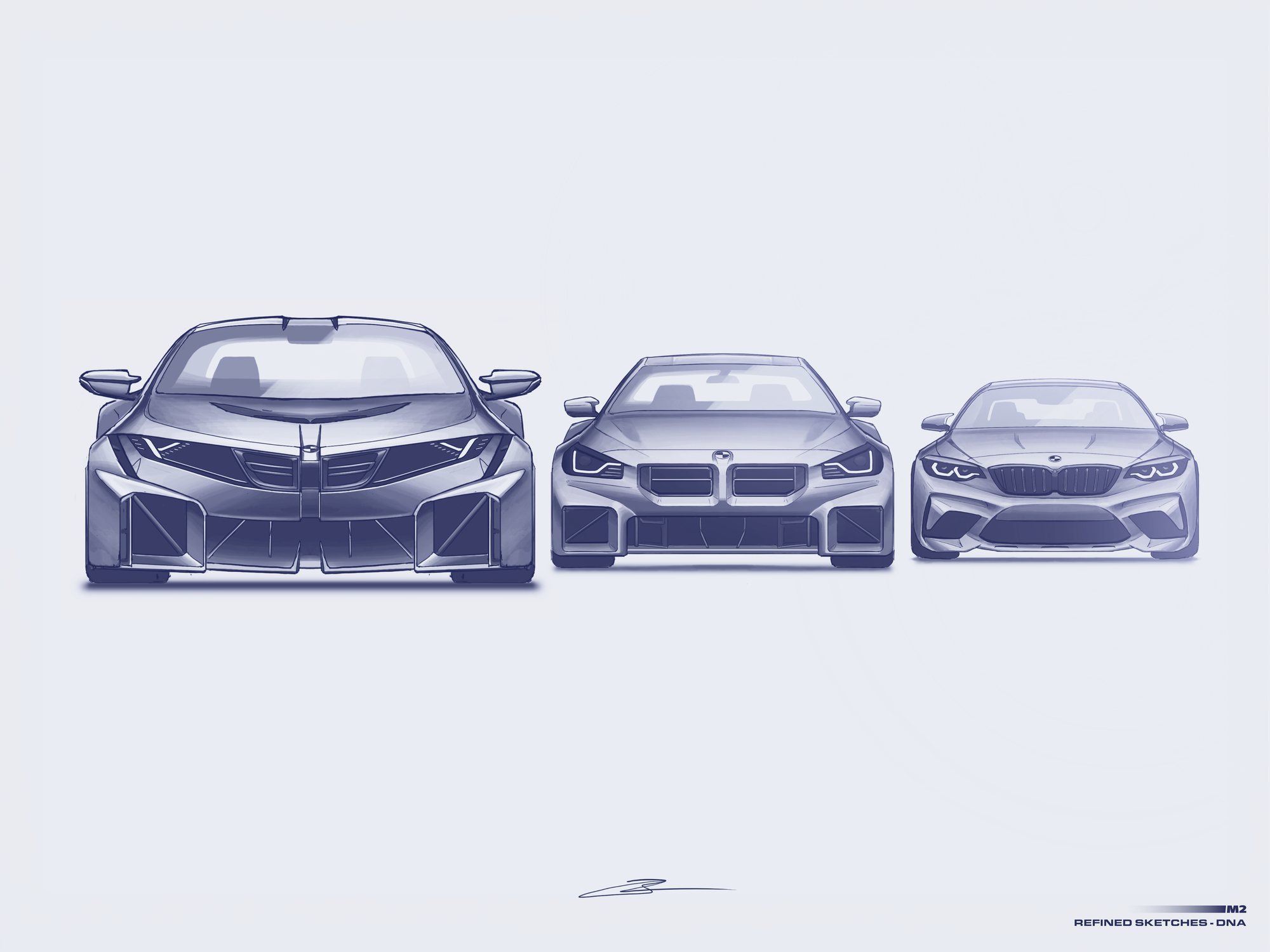 DNA plate: the concept's face next to the G87 and the F87
