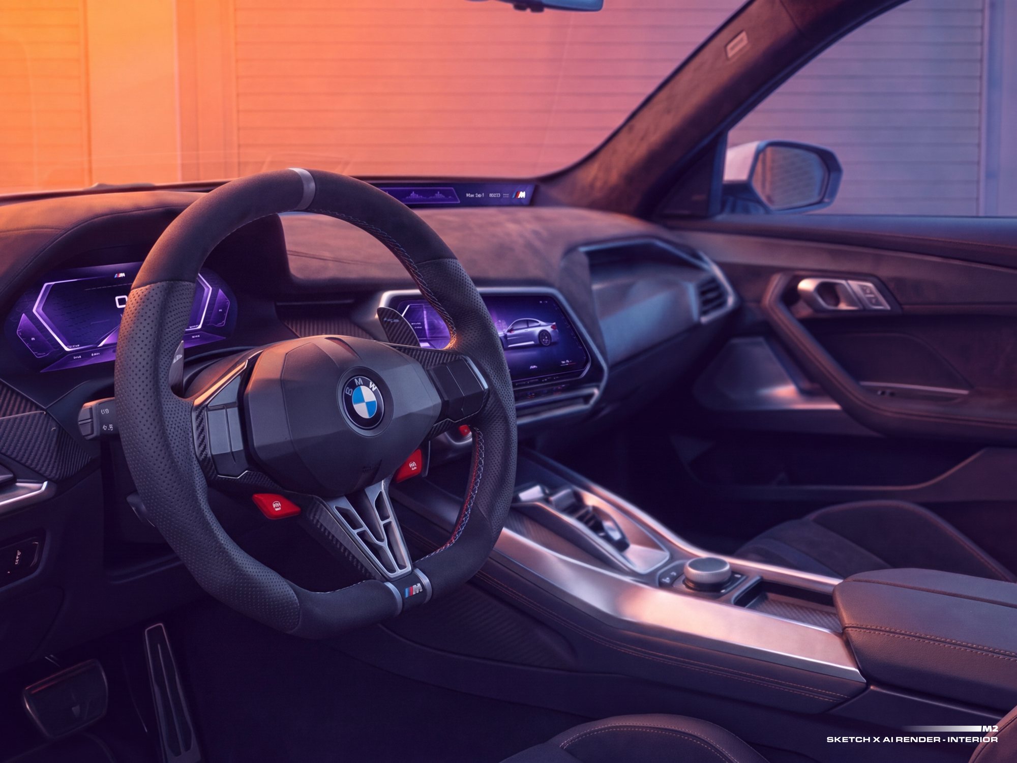 Interior render, driver side
